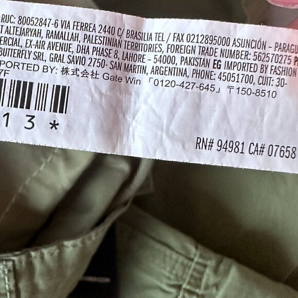 NWT Forever 21 Zipper-Pocket Cargo Pants in Olive Green - Size M - Picture 14 of 16